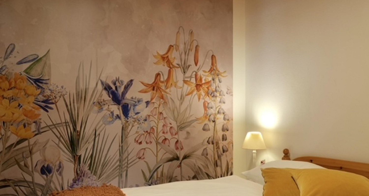 Bett mit Agapanthen Bett mit Agapanthen